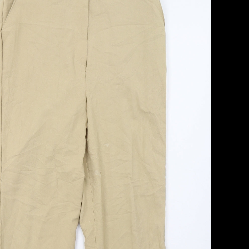 Womens UK Size 8 Preworn Regular Fit  Beige Trousers