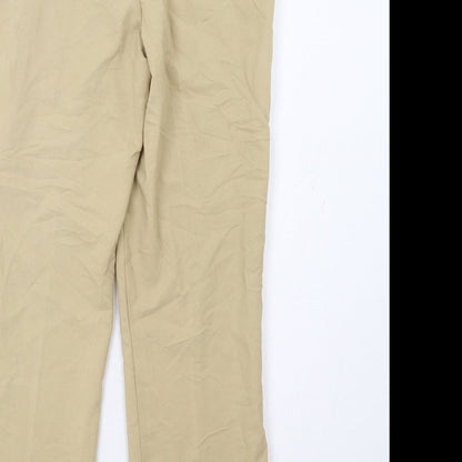 Womens UK Size 8 Preworn Regular Fit  Beige Trousers