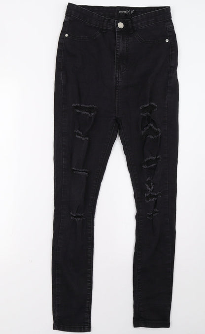 Boohoo Womens Black   Skinny Jeans Size 12 L31 in