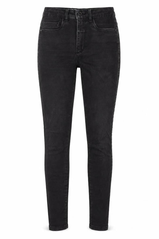 Front view of Only women’s black skinny jeans, size UK 6, 32-inch leg