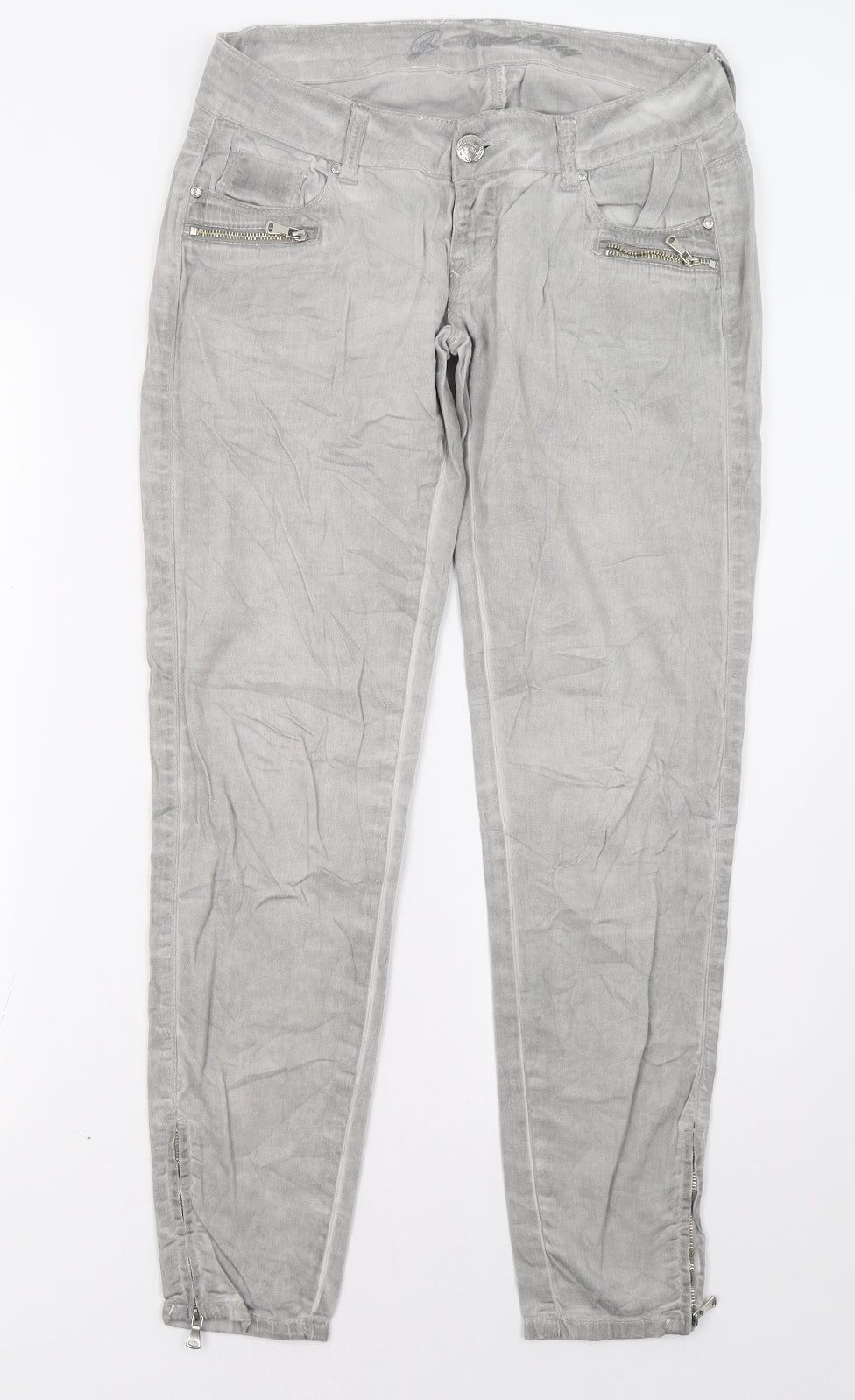 j welly Womens Grey   Skinny Jeans Size S L30 in