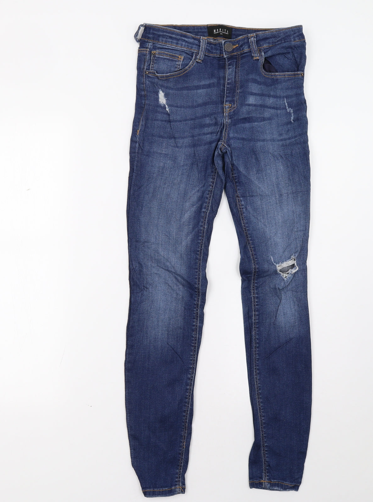 Womens UK Size 8 mohito Regular Fit Skinny Blue Jeans
