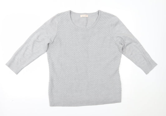 Womens UK Size 16 Marks and Spencer Grey Basic Blouse