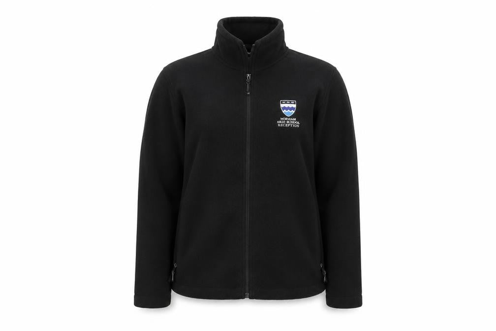 Front view of Russell women’s black jacket, size L