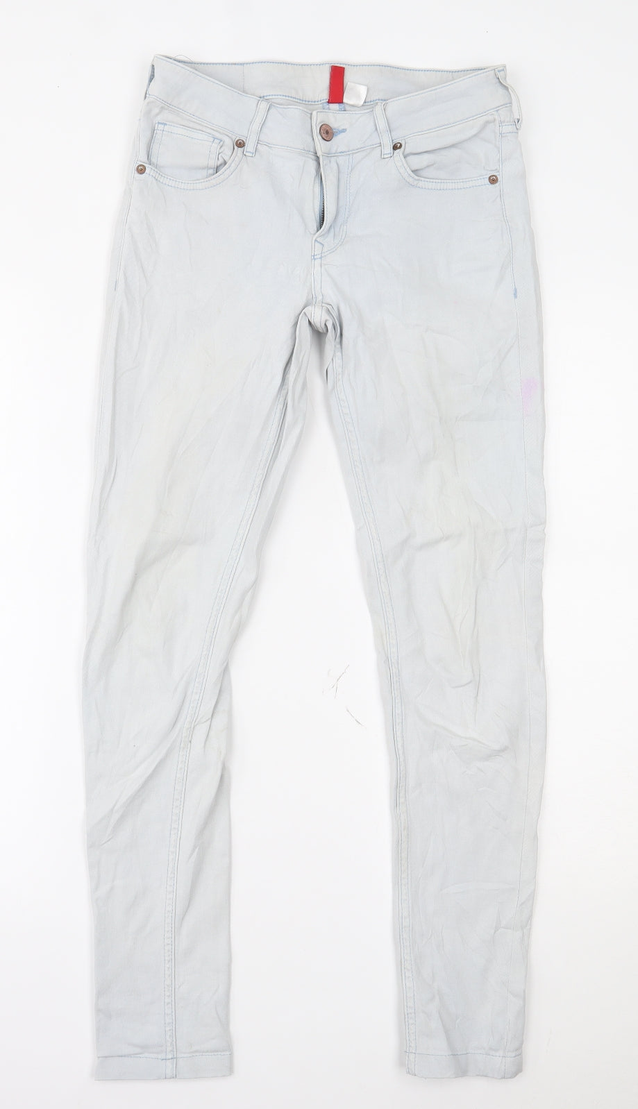 Womens UK Size 10 H&M Regular Fit Skinny Blue Jeans