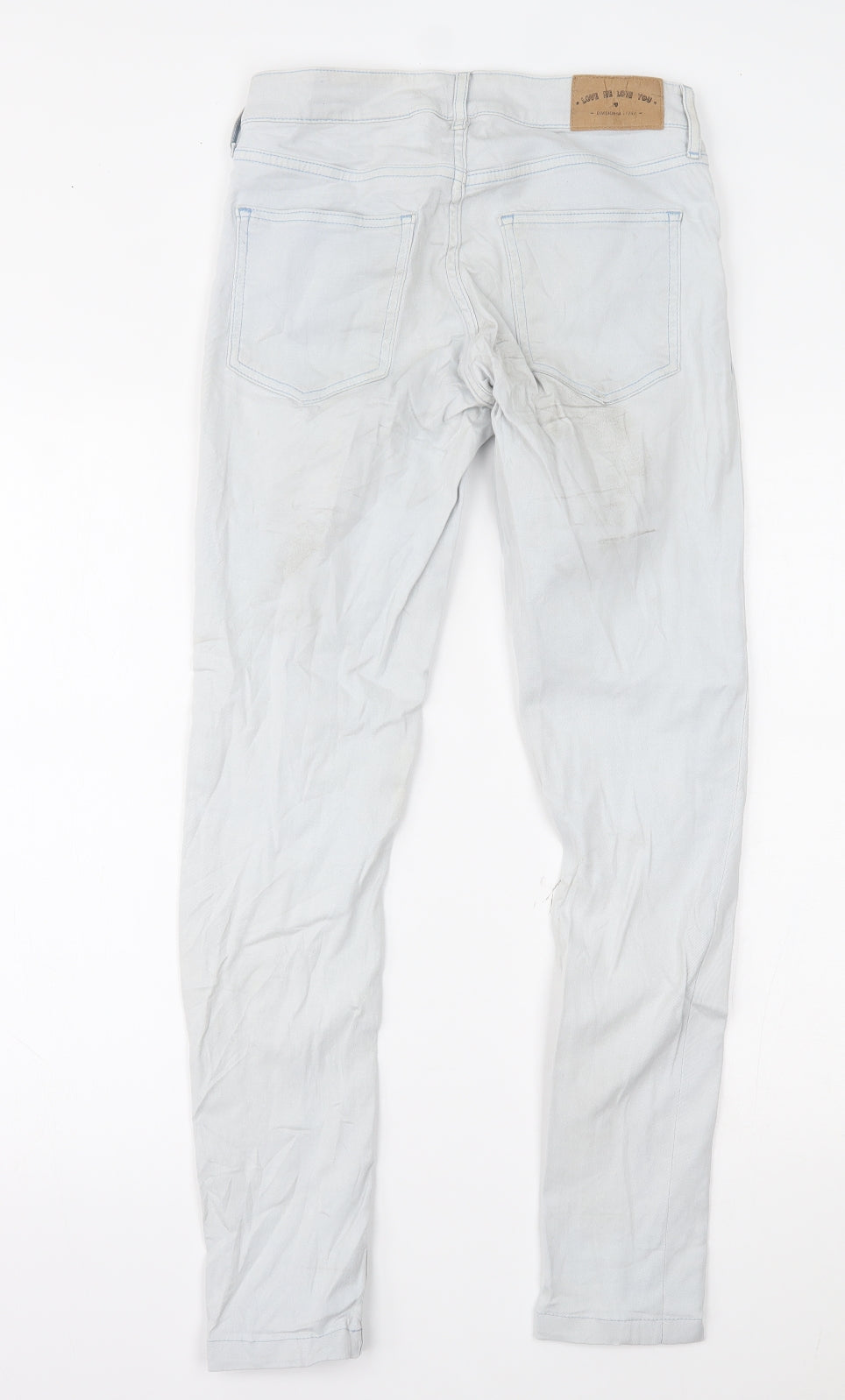 Womens UK Size 10 H&M Regular Fit Skinny Blue Jeans