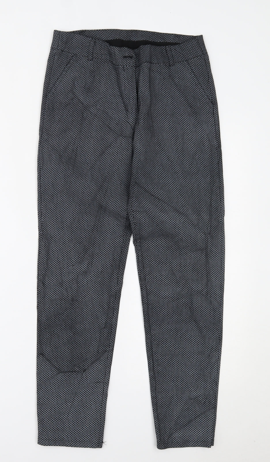 Womens UK Size L Preworn Regular Fit  Black Trousers