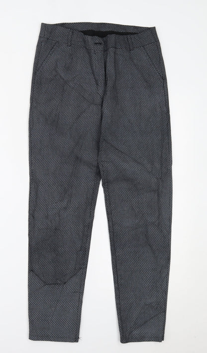 Womens UK Size L Preworn Regular Fit  Black Trousers
