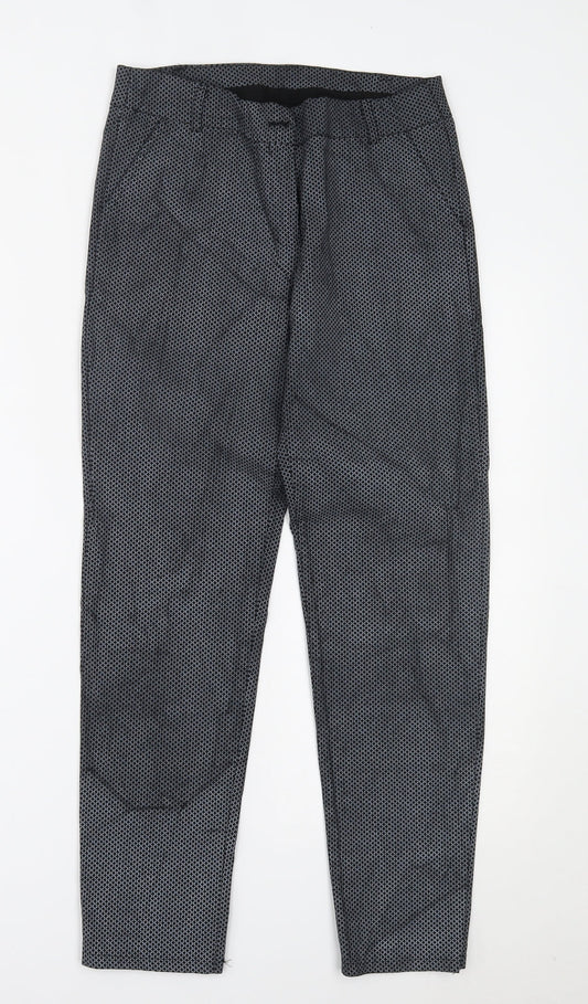 Womens UK Size L Preworn Regular Fit  Black Trousers