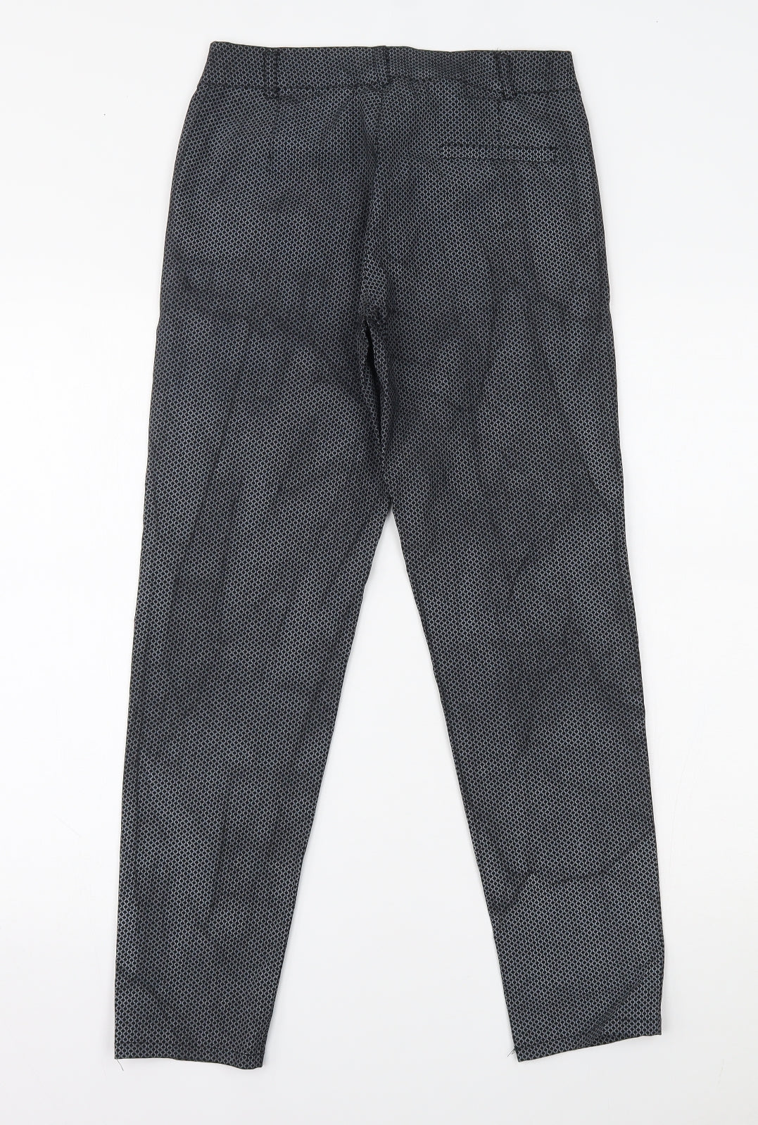 Womens UK Size L Preworn Regular Fit  Black Trousers
