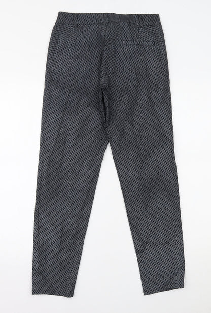 Womens UK Size L Preworn Regular Fit  Black Trousers