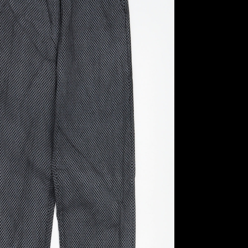 Womens UK Size L Preworn Regular Fit  Black Trousers