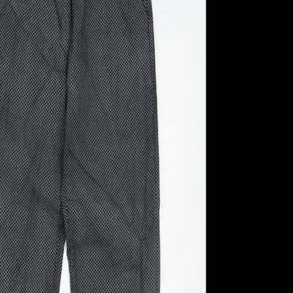 Womens UK Size L Preworn Regular Fit  Black Trousers