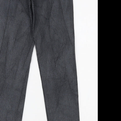 Womens UK Size L Preworn Regular Fit  Black Trousers