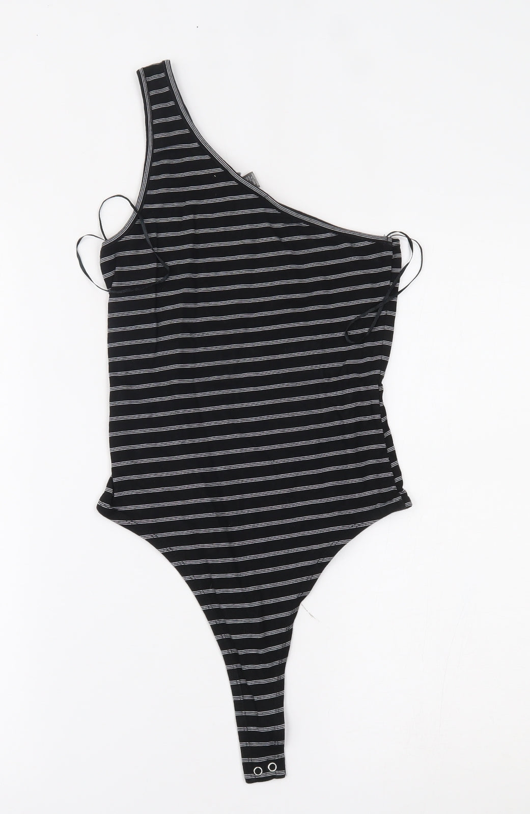 Primark Womens Black Striped  Bodysuit One-Piece Size S