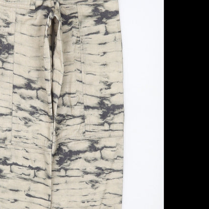 Womens UK Size 4 H&M Regular Fit Tapered Beige Jeans