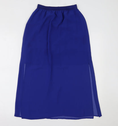 H&M Womens Blue   A-Line Skirt Size 8