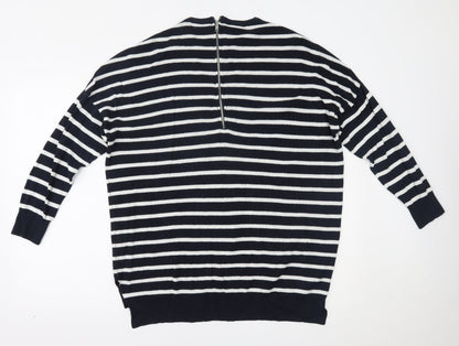Primark Womens Blue Striped  Pullover Jumper Size XL