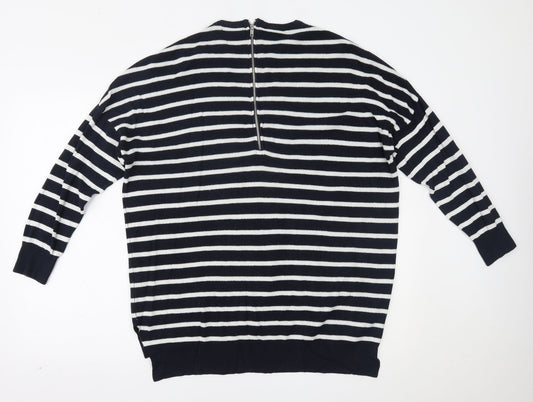 Primark Womens Blue Striped  Pullover Jumper Size XL