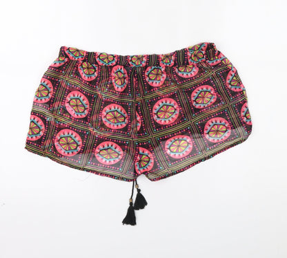 Primark Womens Multicoloured Geometric  Sweat Shorts Size M