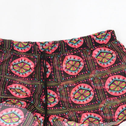 Primark Womens Multicoloured Geometric  Sweat Shorts Size M