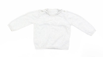 Marks and Spencer Baby Grey   Pullover Jumper Size 9-12 Months  - Start Logo