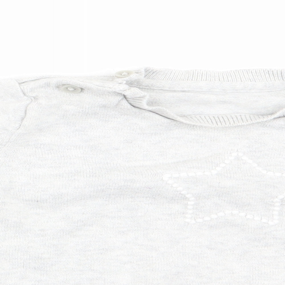 Marks and Spencer Baby Grey   Pullover Jumper Size 9-12 Months  - Start Logo