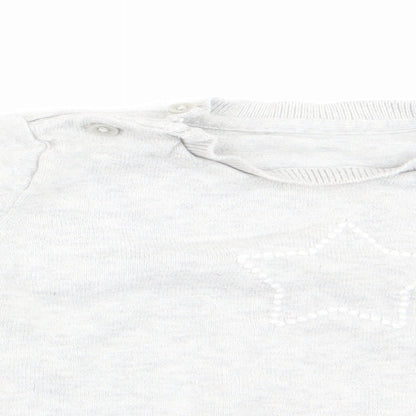 Marks and Spencer Baby Grey   Pullover Jumper Size 9-12 Months  - Start Logo