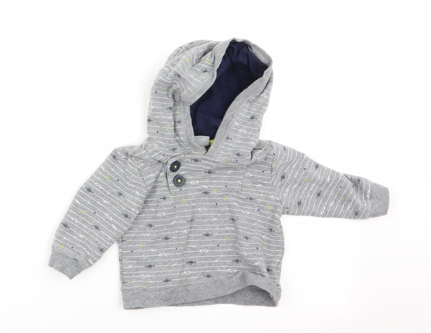 Jarvis Archer Boys Grey Striped  Pullover Jumper Size 9-12 Months  - Hoodie