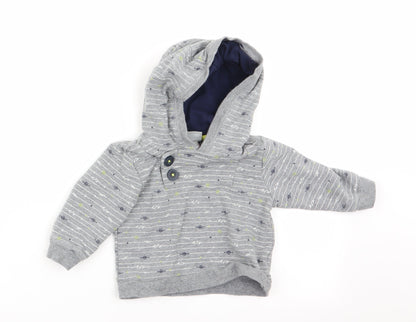 Jarvis Archer Boys Grey Striped  Pullover Jumper Size 9-12 Months  - Hoodie