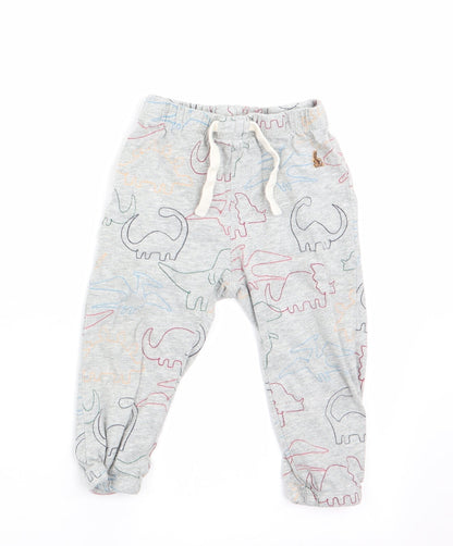 Gap Baby Grey Animal Print  Jogger Trousers Size 12-18 Months