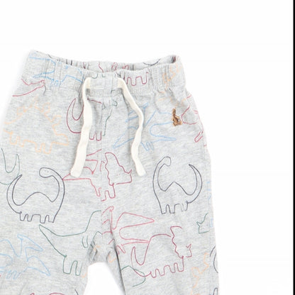 Gap Baby Grey Animal Print  Jogger Trousers Size 12-18 Months