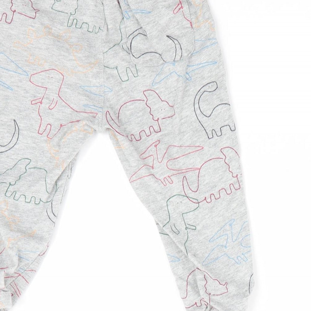 Gap Baby Grey Animal Print  Jogger Trousers Size 12-18 Months