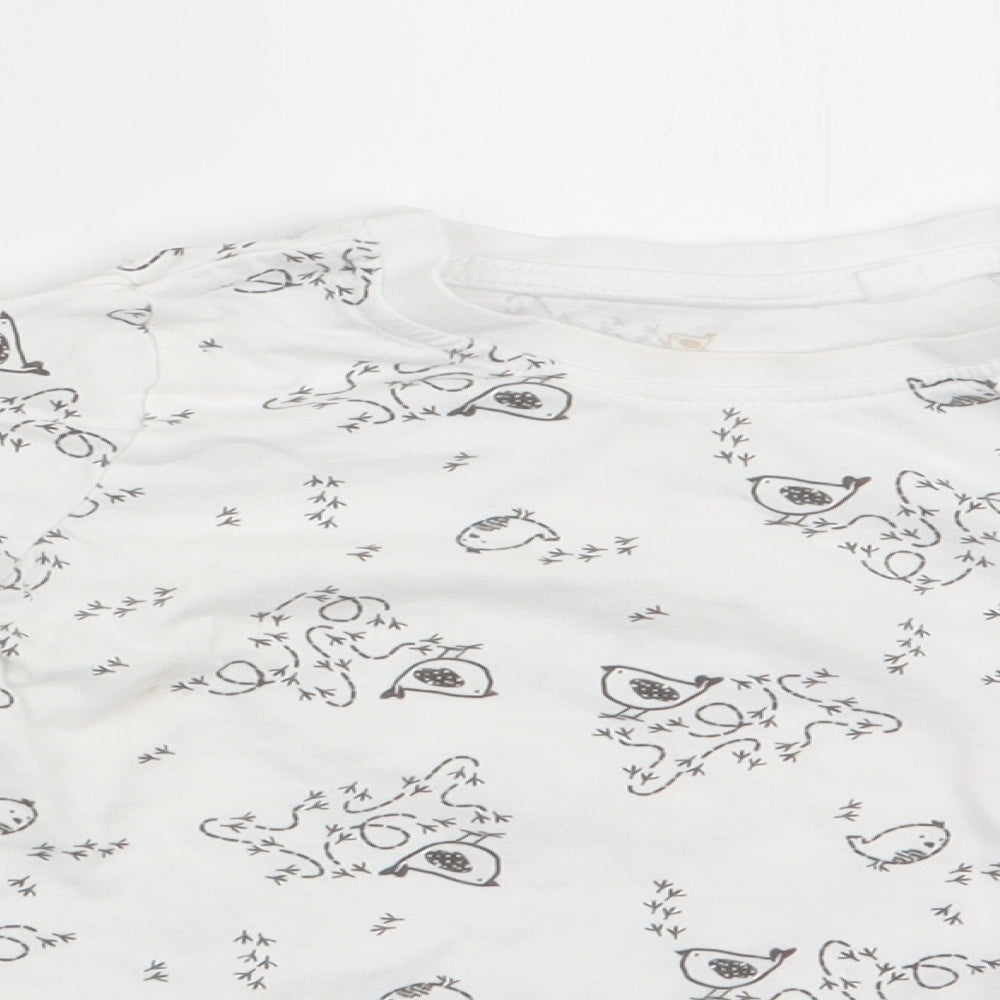 Lupilu Baby White Animal Print  Basic Casual Size 12-18 Months  - Bird print