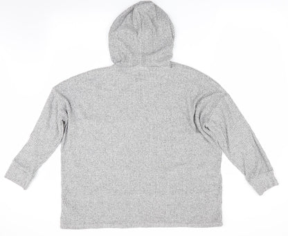 Back view of F&F women’s grey pullover hoodie, size M