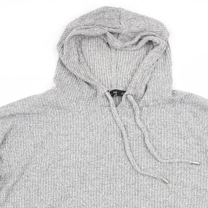 Close-up detail of F&F women’s grey pullover hoodie, size M