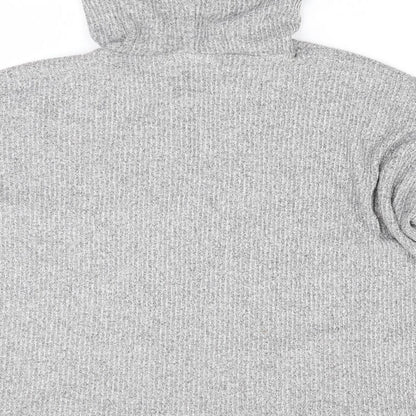 Brand and care label for F&F women’s grey pullover hoodie, size M