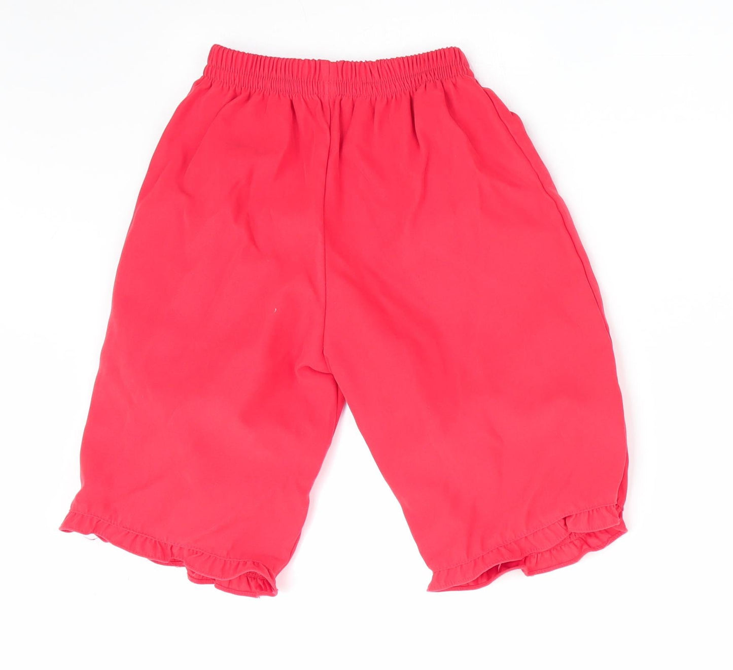 Ladybird Girls Red Floral  Track Pants Trousers Size 6-9 Months  - Floral trim