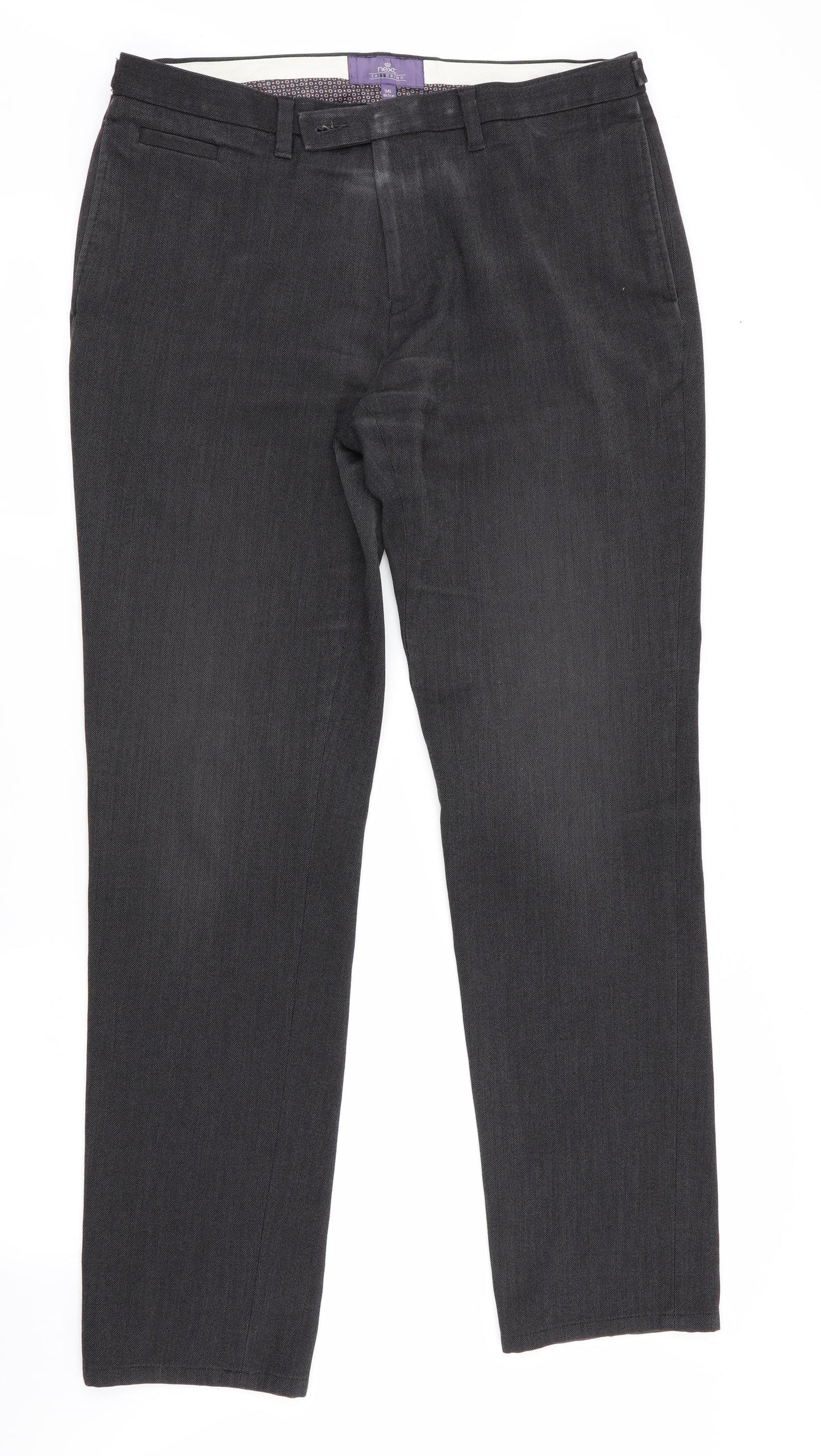 Next Tailoring Mens Grey   Dress Pants Trousers Size 34 in L32 in