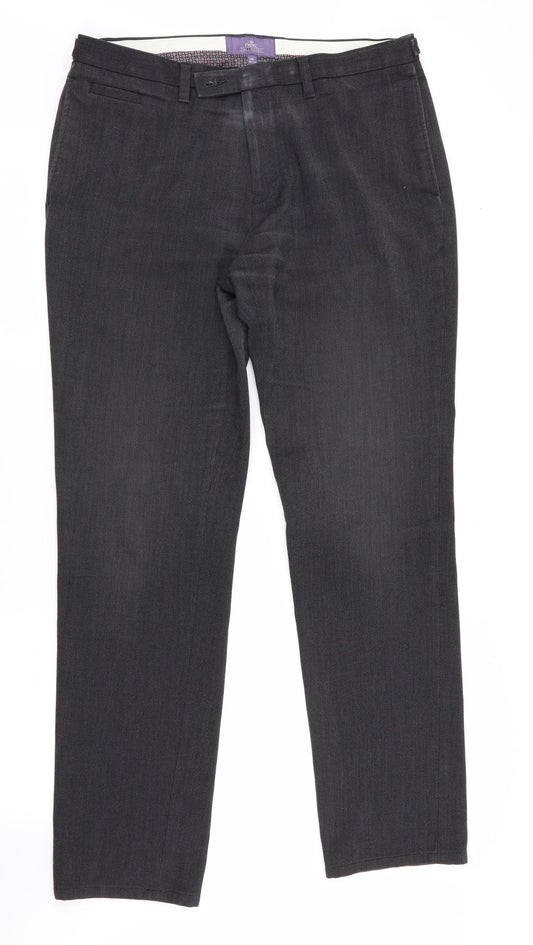 Next Tailoring Mens Grey   Dress Pants Trousers Size 34 in L32 in