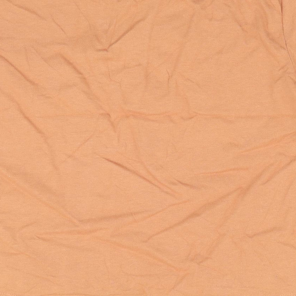 Kylie Girls Orange   Basic T-Shirt Size 9-10 Years  - Lace insert to sides