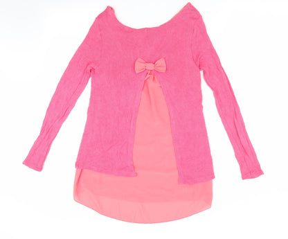 Womens UK Size  Preworn Pink Pullover Jumper