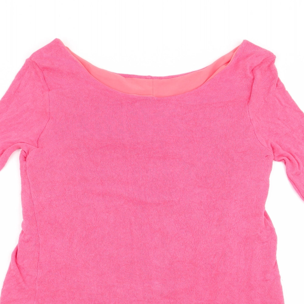 Womens UK Size  Preworn Pink Pullover Jumper