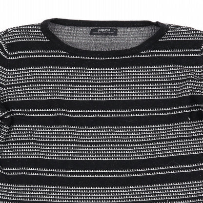 Womens UK Size 14 Papaya Black Pullover Jumper