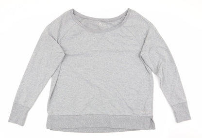 Additional front view of Souluxe women’s grey pullover sweatshirt, size L