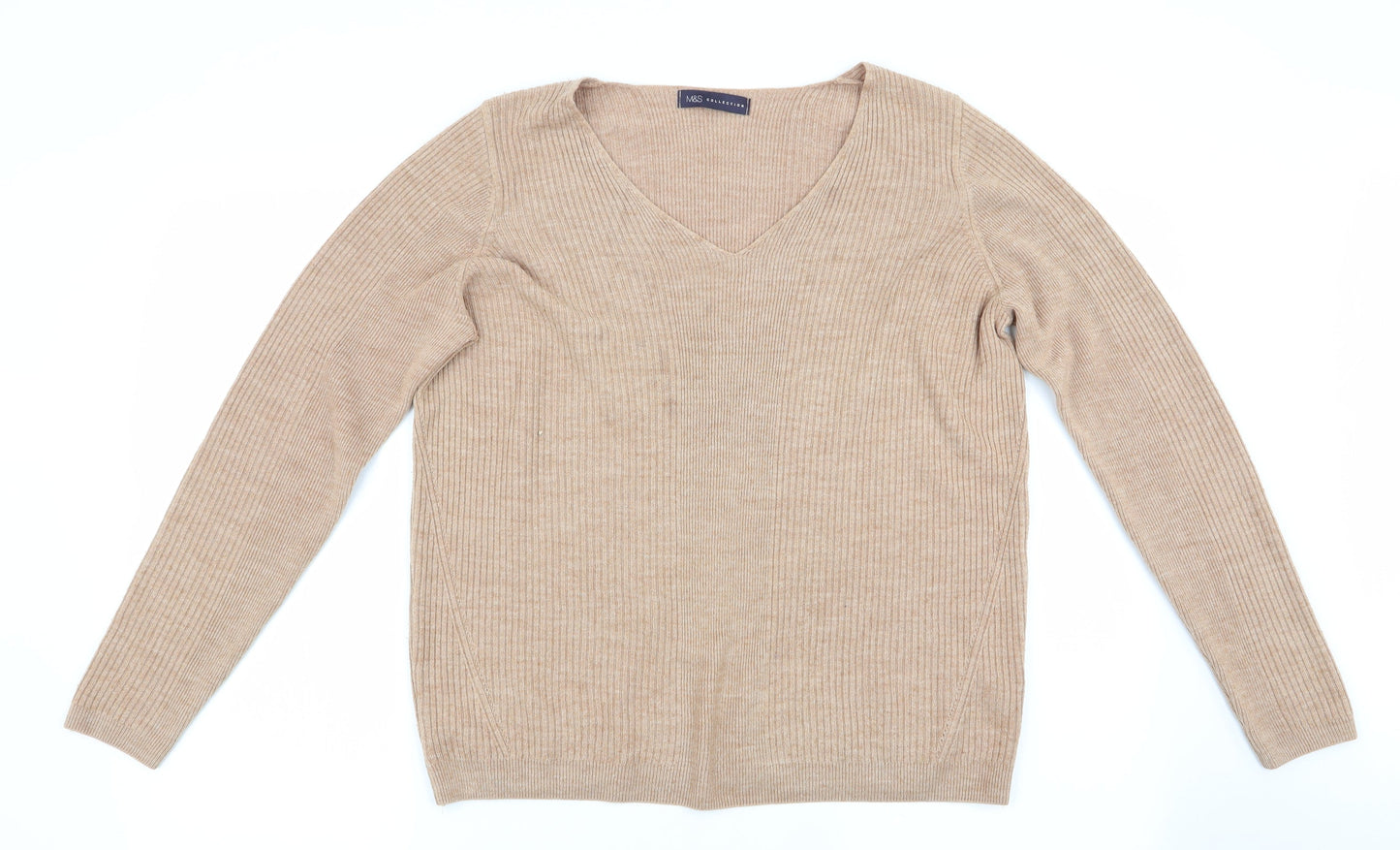 Womens UK Size 14 Marks and Spencer Brown Pullover Jumper