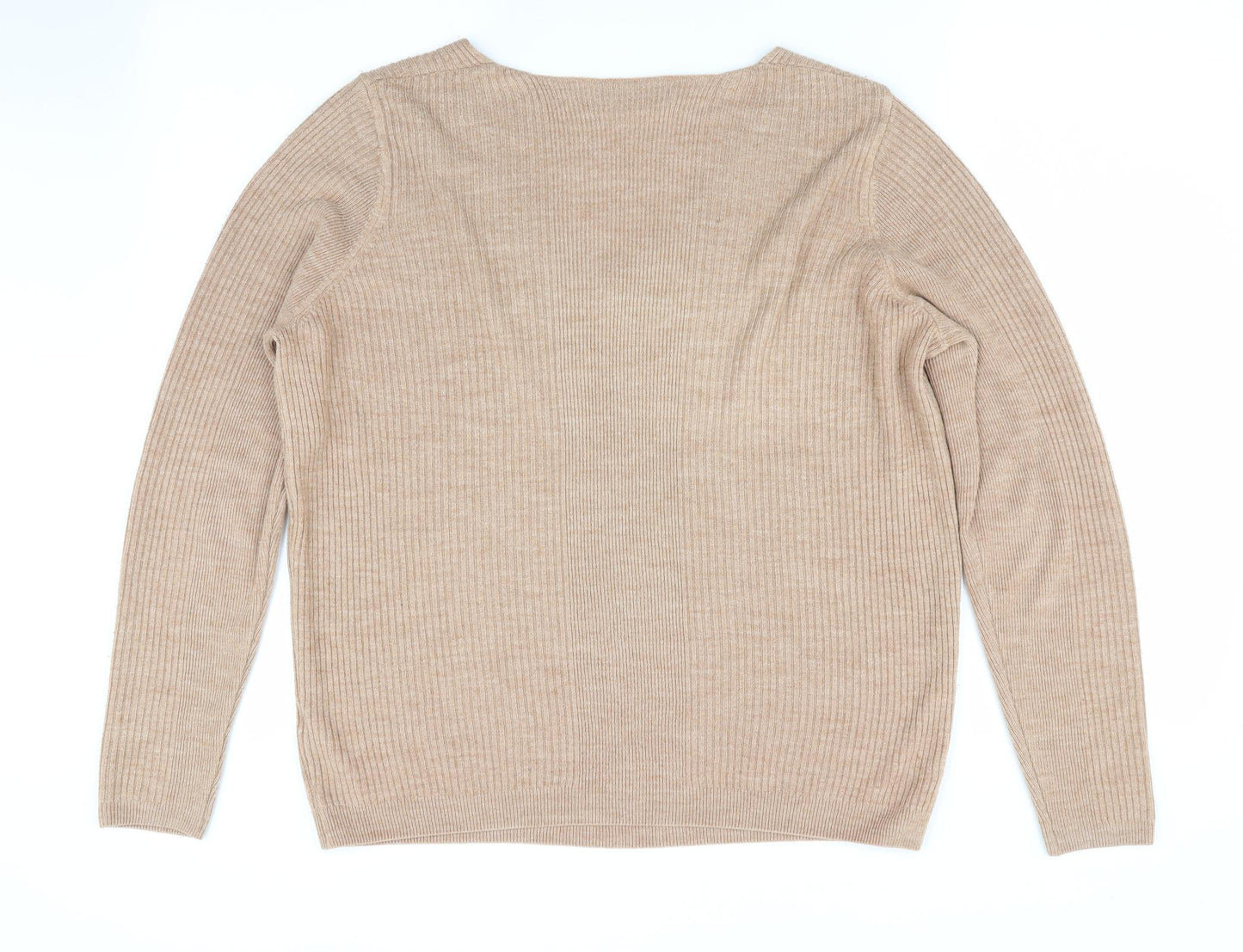 Womens UK Size 14 Marks and Spencer Brown Pullover Jumper