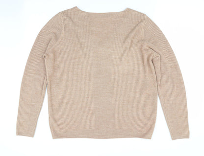 Womens UK Size 14 Marks and Spencer Brown Pullover Jumper
