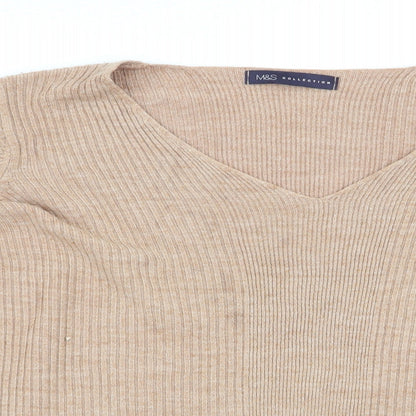 Womens UK Size 14 Marks and Spencer Brown Pullover Jumper