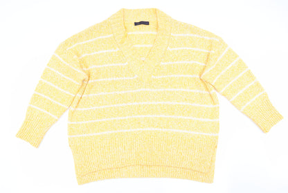 Womens UK Size L Marks and Spencer Yellow Pullover Jumper